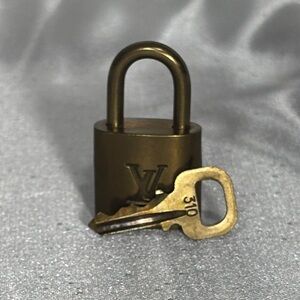 Louis Vuitton Gold Padlock with Key